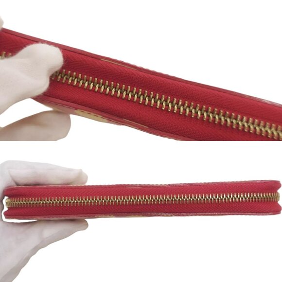 360317AM (V5) Louis Vuitton Wallet Dot Infinity Rouge Yayoi Kusama Long Red Leat - Picture 5 of 12